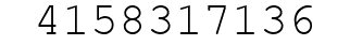 Number 4158317136.