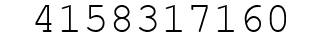 Number 4158317160.