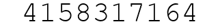 Number 4158317164.