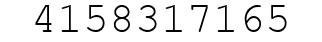 Number 4158317165.