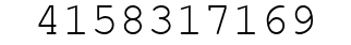 Number 4158317169.