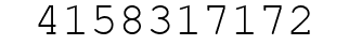 Number 4158317172.