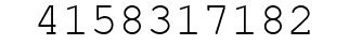Number 4158317182.