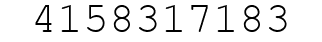 Number 4158317183.