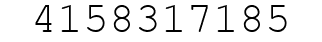 Number 4158317185.
