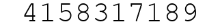 Number 4158317189.