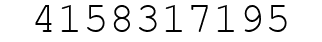 Number 4158317195.