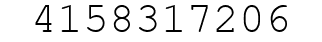 Number 4158317206.