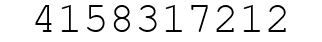 Number 4158317212.