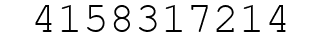 Number 4158317214.