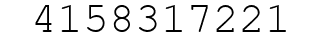 Number 4158317221.