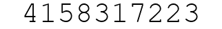 Number 4158317223.