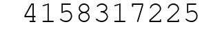 Number 4158317225.