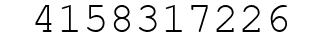 Number 4158317226.