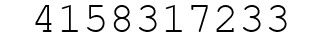 Number 4158317233.