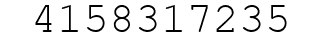 Number 4158317235.