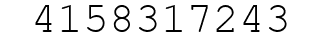 Number 4158317243.