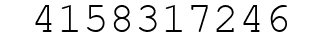 Number 4158317246.