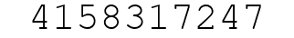 Number 4158317247.