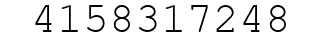 Number 4158317248.