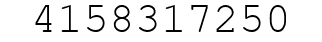Number 4158317250.