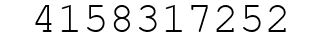 Number 4158317252.