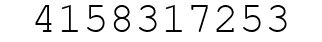 Number 4158317253.