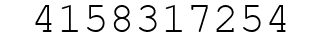 Number 4158317254.