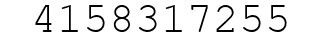 Number 4158317255.