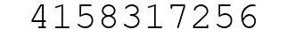 Number 4158317256.