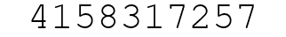 Number 4158317257.