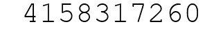 Number 4158317260.