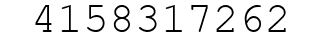Number 4158317262.