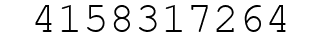 Number 4158317264.