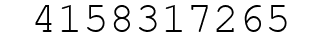 Number 4158317265.