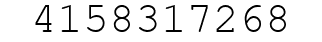 Number 4158317268.