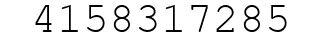 Number 4158317285.