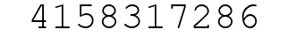 Number 4158317286.