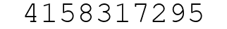 Number 4158317295.