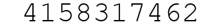 Number 4158317462.