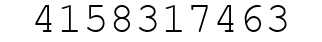 Number 4158317463.