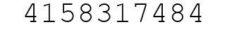 Number 4158317484.