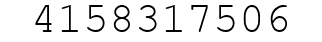 Number 4158317506.