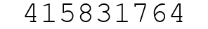 Number 415831764.