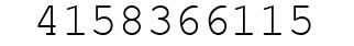 Number 4158366115.