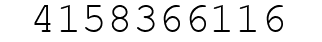 Number 4158366116.