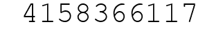Number 4158366117.