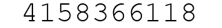 Number 4158366118.