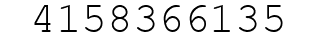 Number 4158366135.
