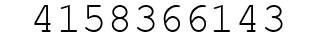 Number 4158366143.